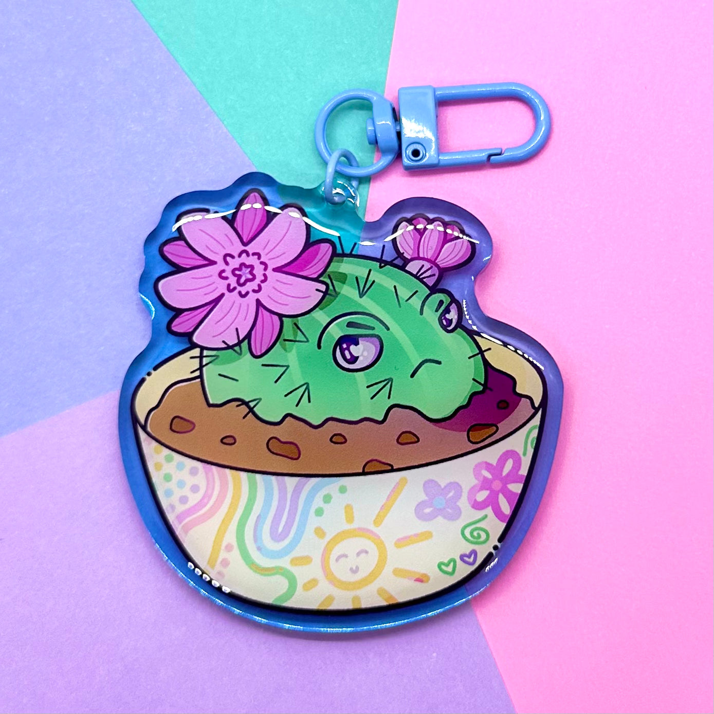 Grumpy Frog Keychain