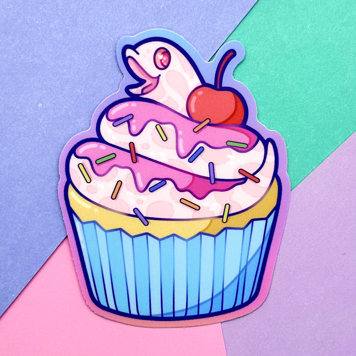 Cupcake Marshmallow Sticker