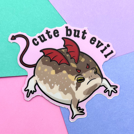 Cute But Evil Rain Frog Sticker