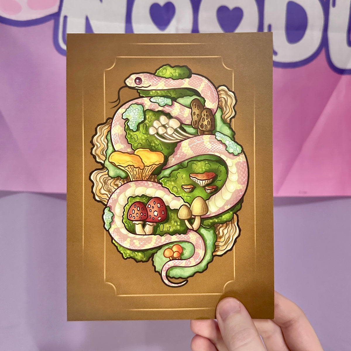 Mossy Lavender Kingsnake Art Print
