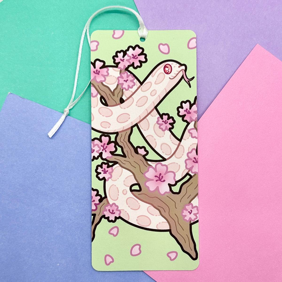 Cherry Blossoms Marshmallow Mini Bookmark