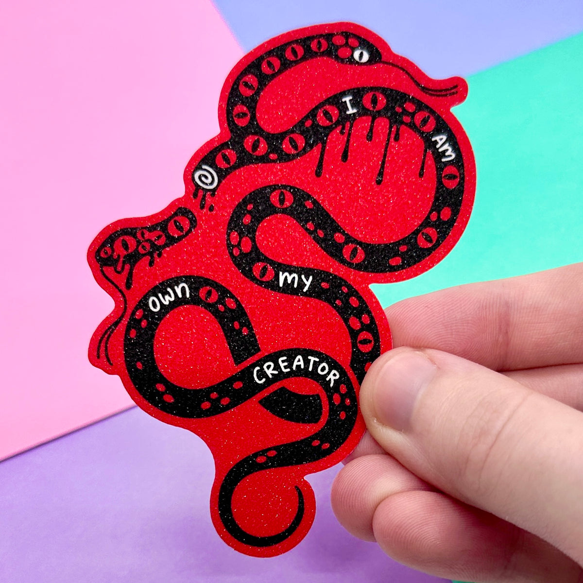 I Am My Own Creator Shimmer Sticker