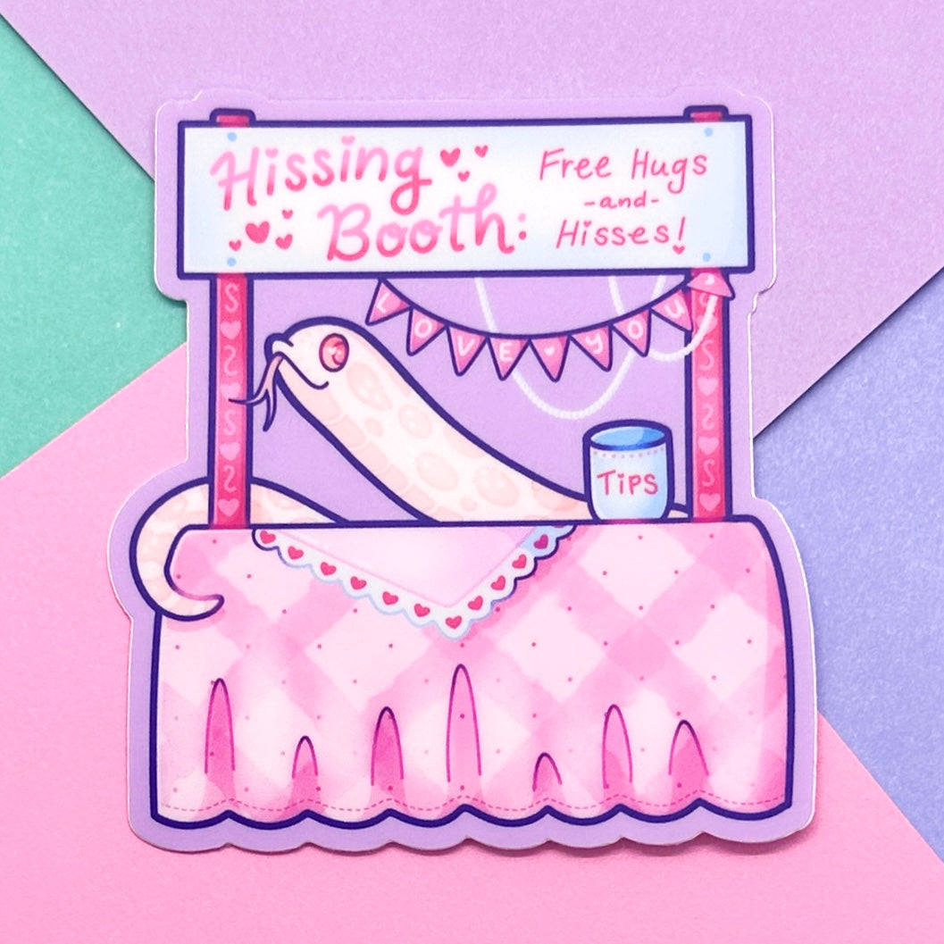 Hissing Booth Marshmallow Sticker