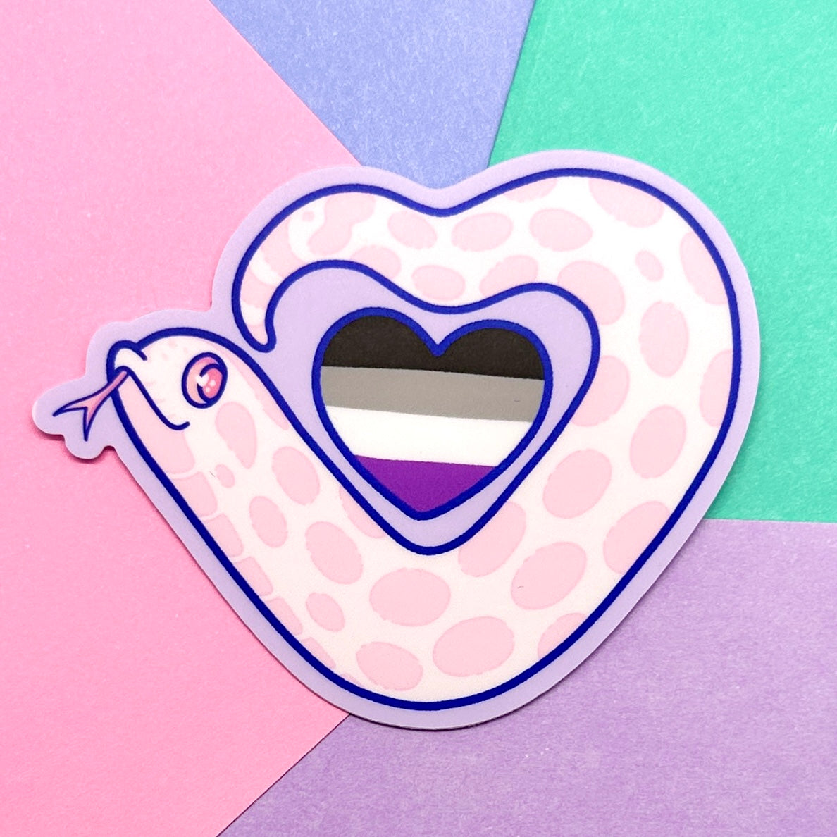 Ace Pride Heart Marshmallow Sticker