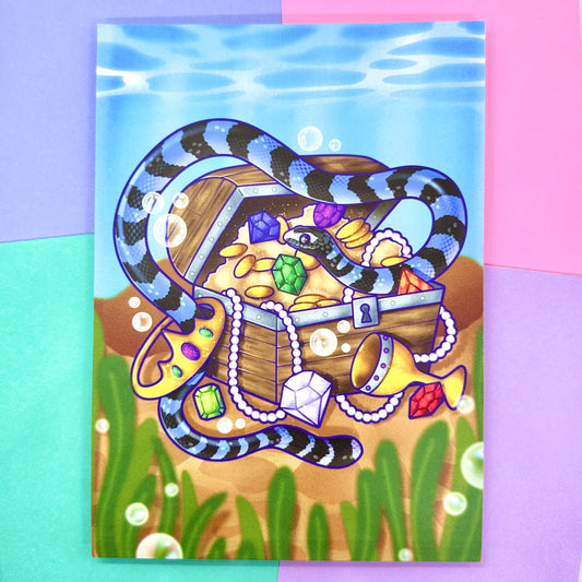 Sunken Treasure Sea Snake Art Print