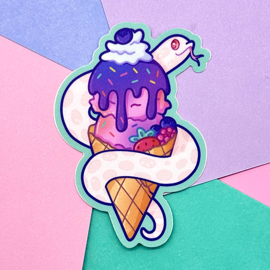 Berry Ice Cream Marshmallow Sticker