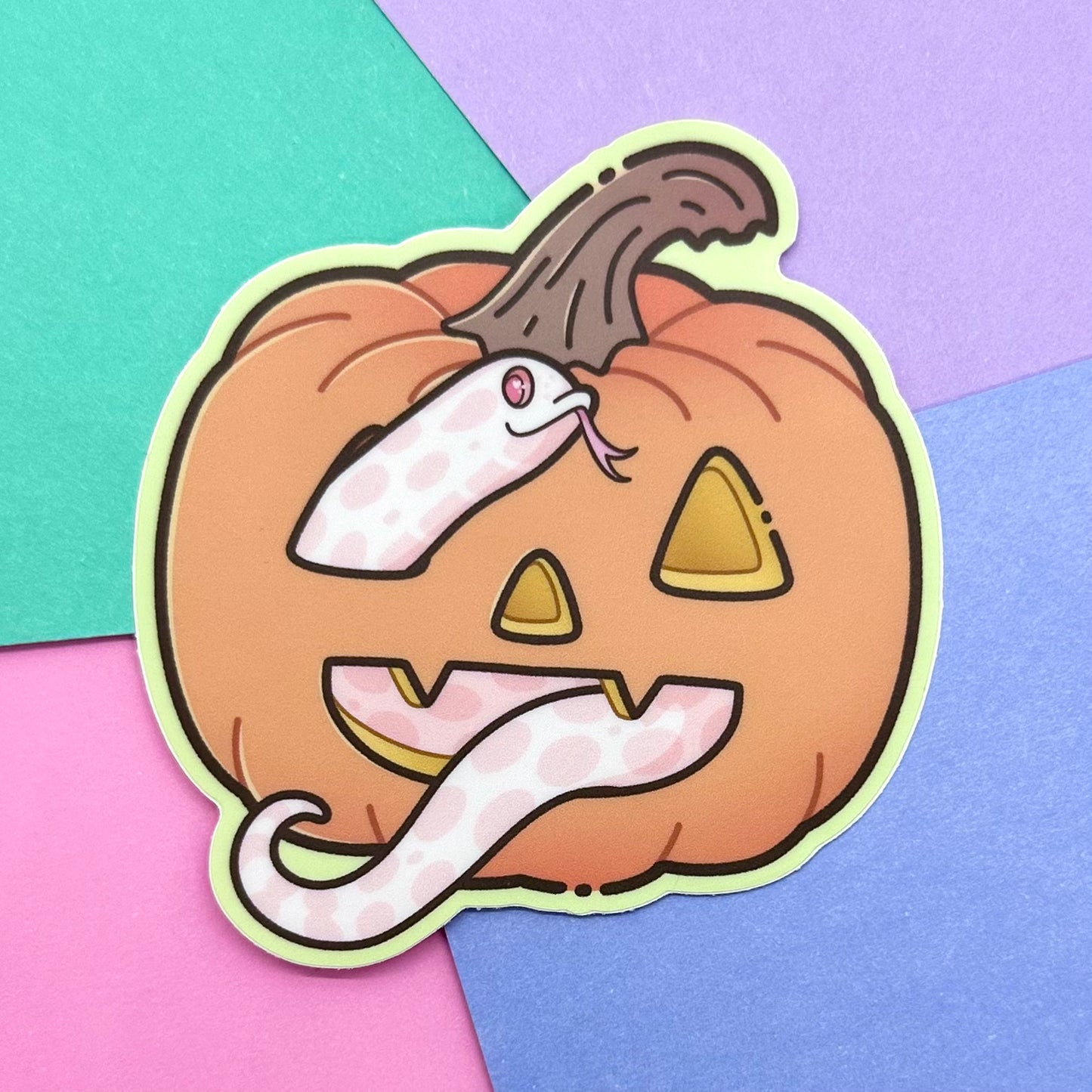 Jack O' Lantern Marshmallow Sticker