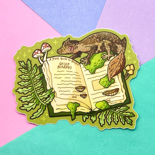 Literary Leaftail Gecko Sticker