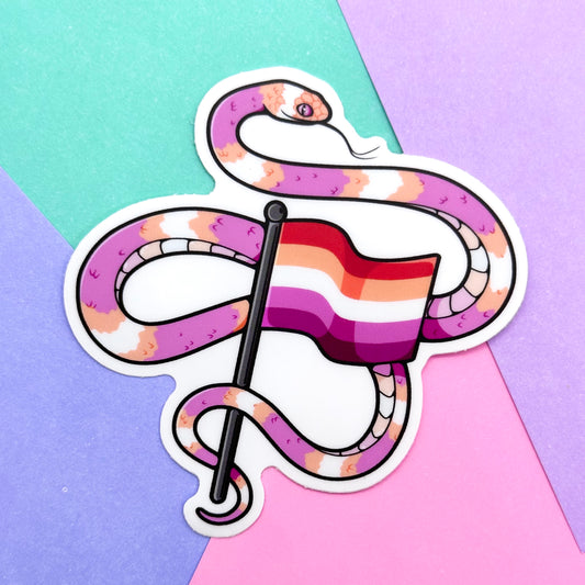 Lesbian Pride Snake Sticker
