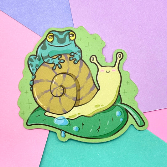 Milk Frog and Snail Sticker