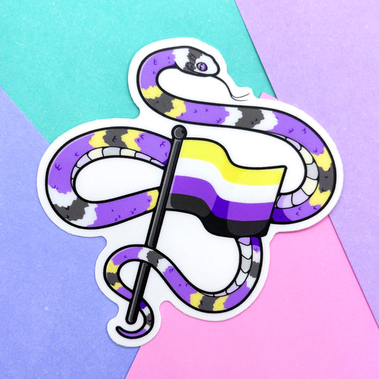 Nonbinary Pride Snake Sticker