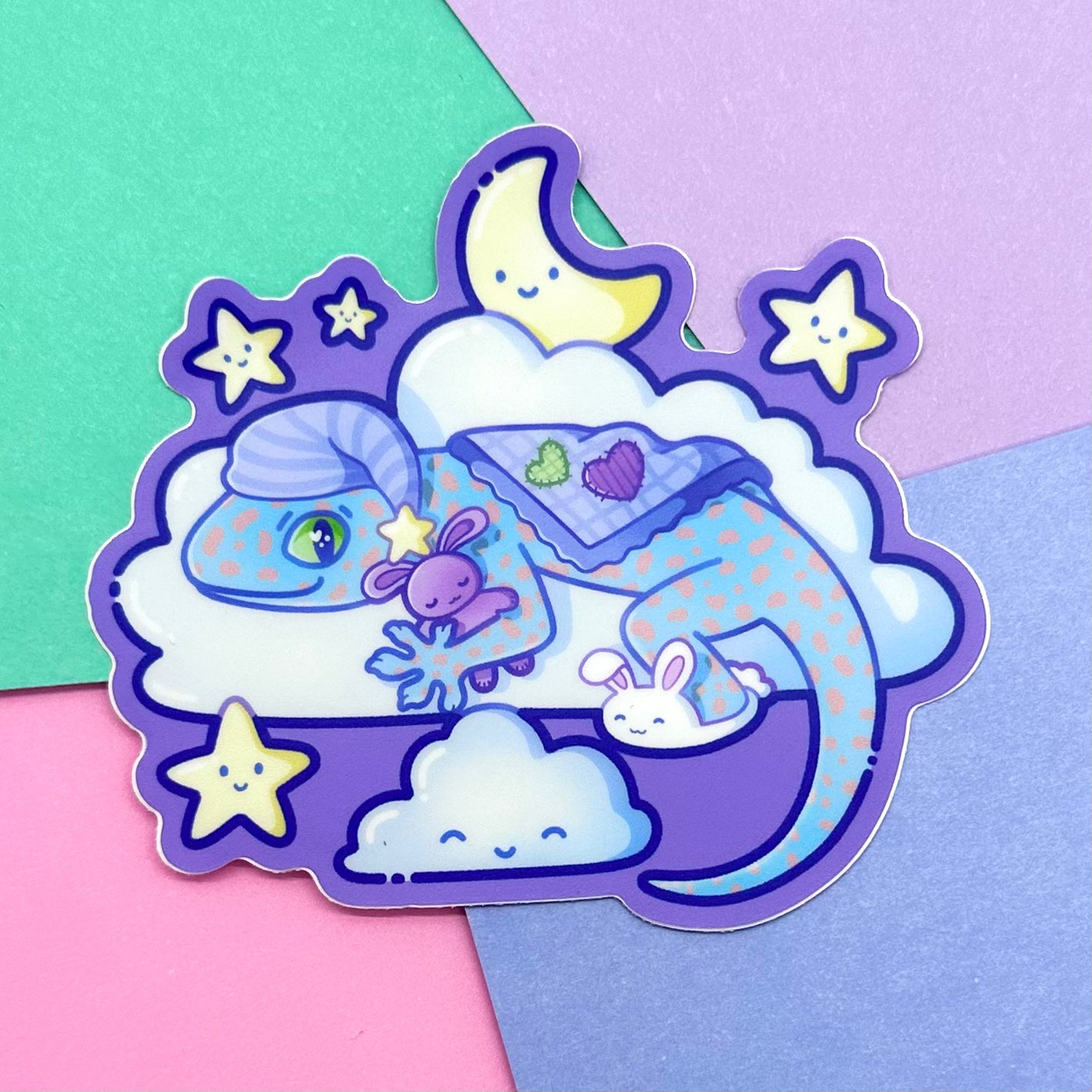Sleepy Tokay Gecko Sticker