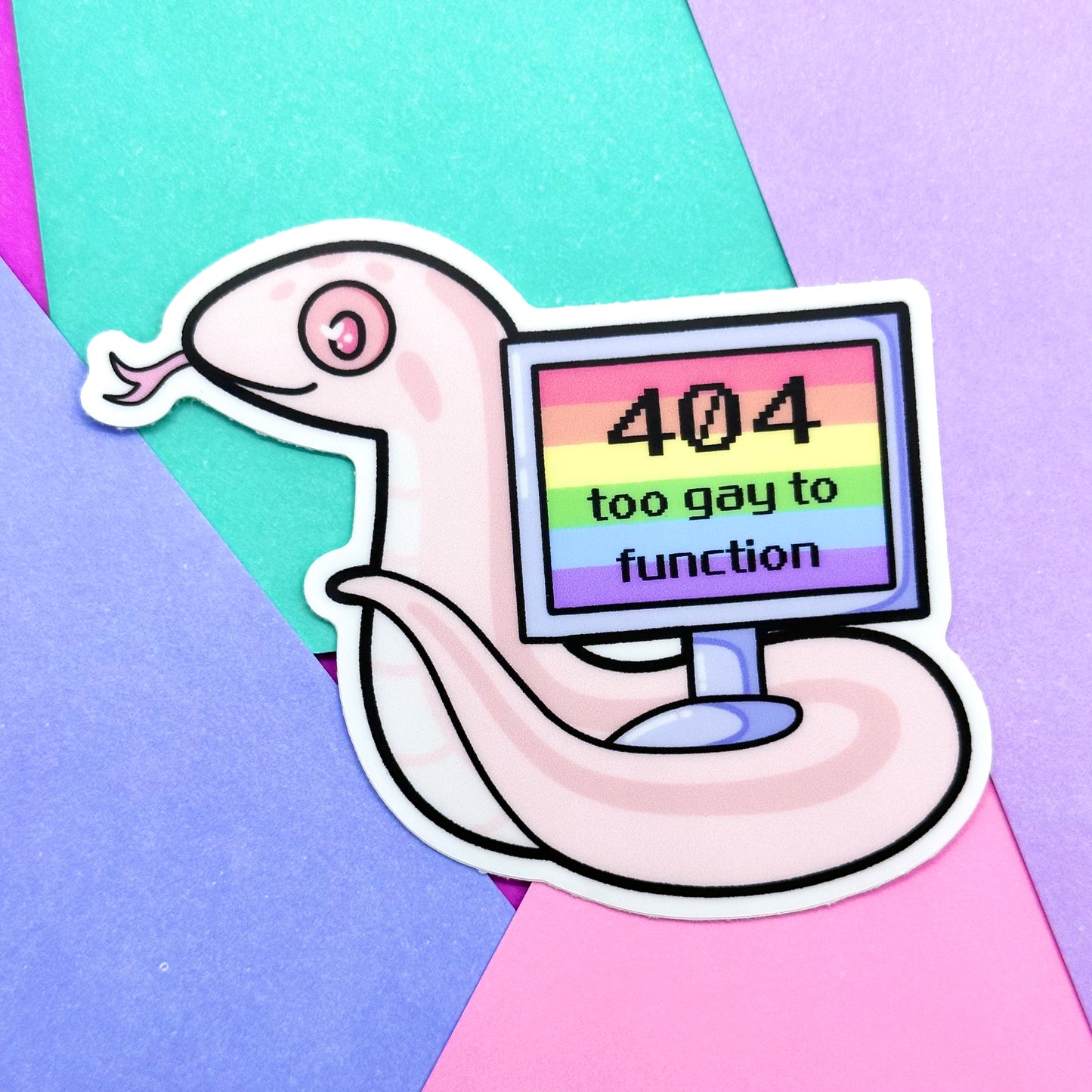 Too Gay To Function Sticker