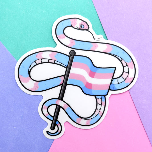 Trans Pride Snake Sticker