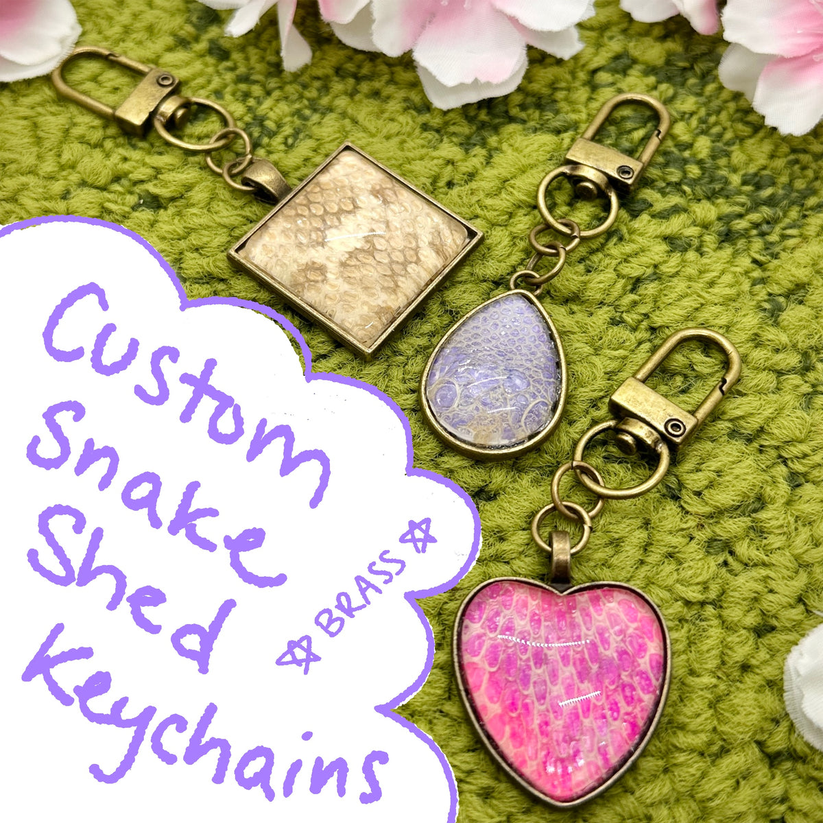 Customized Snake Shed Keychains
