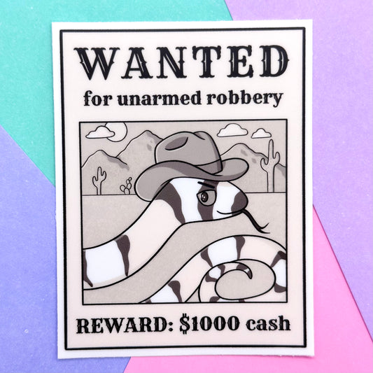 Wanted Poster Milkshake Sticker