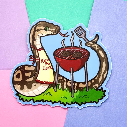 Grillmaster Ball Python Sticker