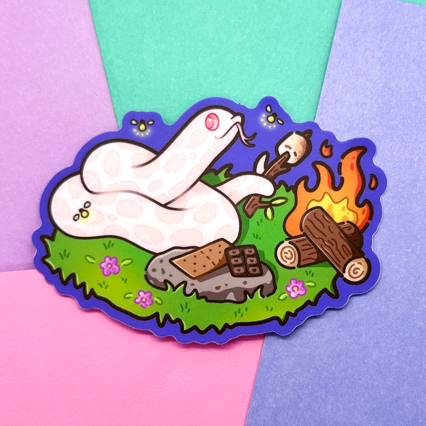 Campfire Marshmallow Sticker