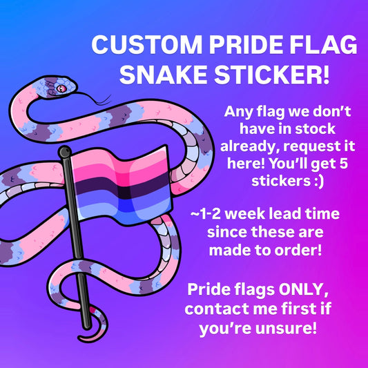 Custom Pride Flag Snake Sticker