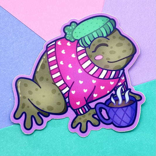 Cozy Toad Sticker