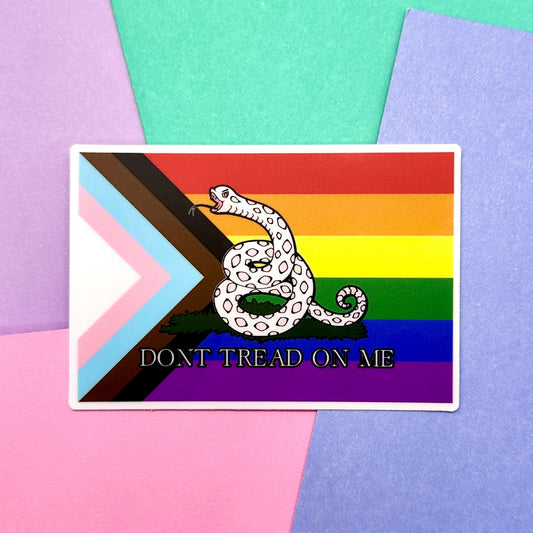 Don't Tread On Me Rainbow Flag Sticker