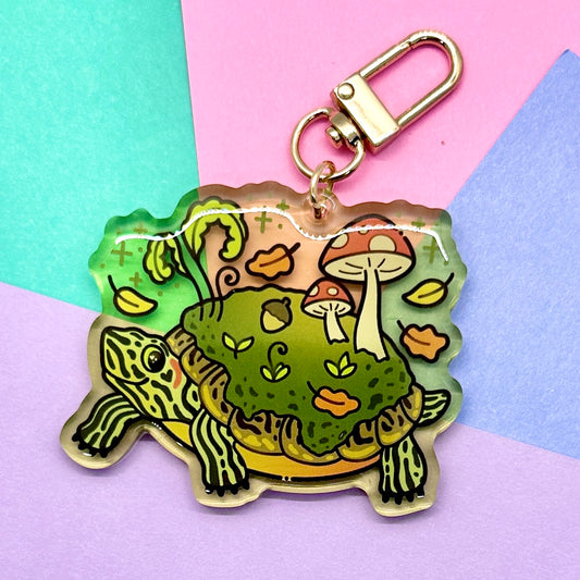 Mossy Turtle Keychain
