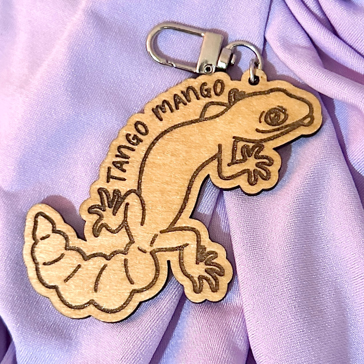 Customized Reptile Name Wooden Keychain