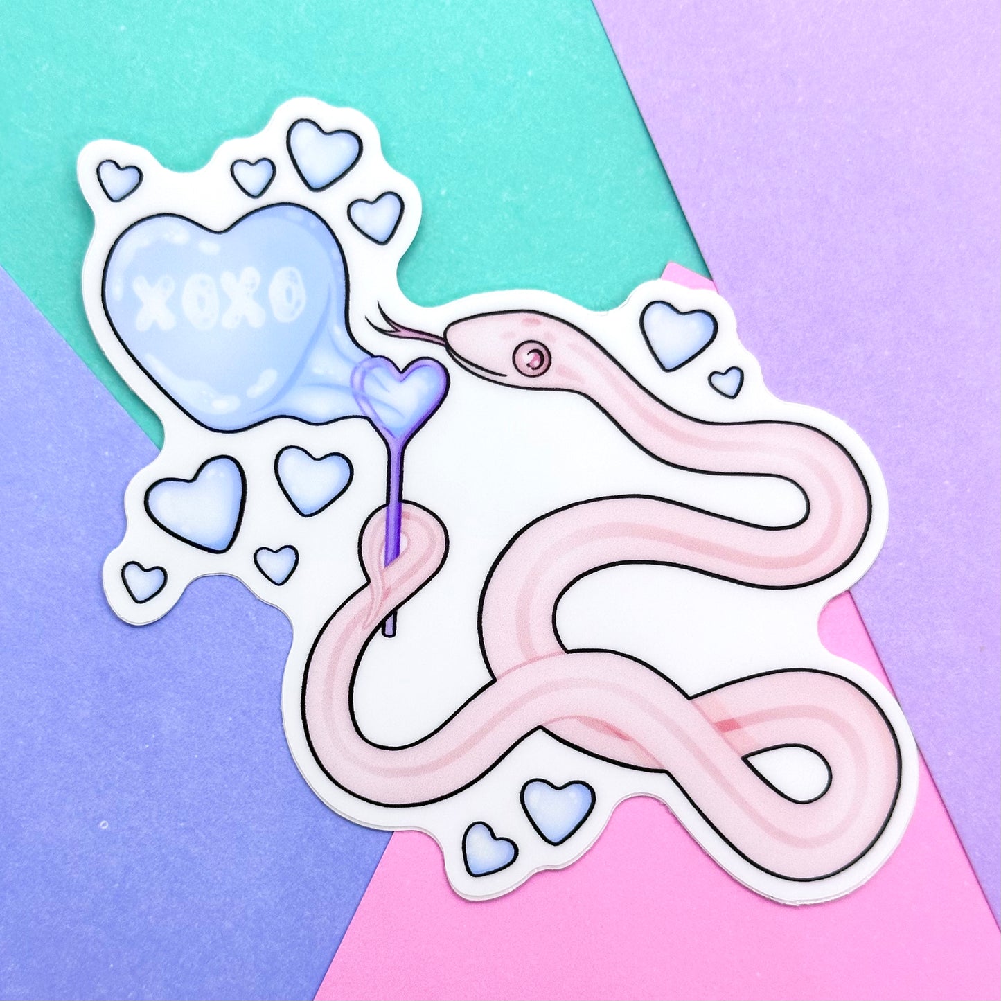 Heart Bubbles Macaroni Sticker