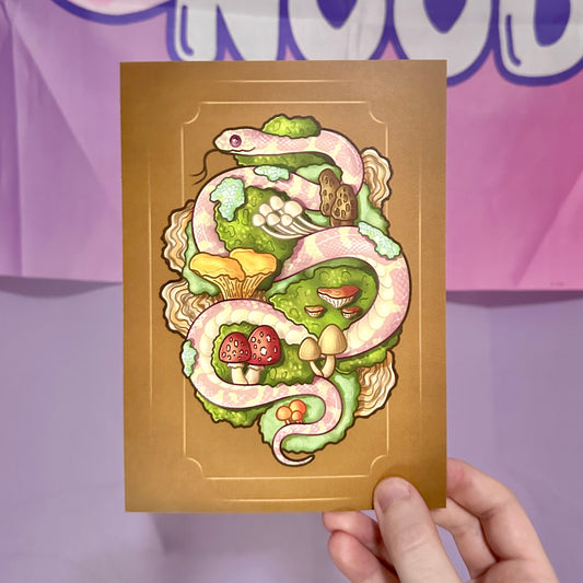 B-Grade Mossy Lavender Kingsnake Art Print