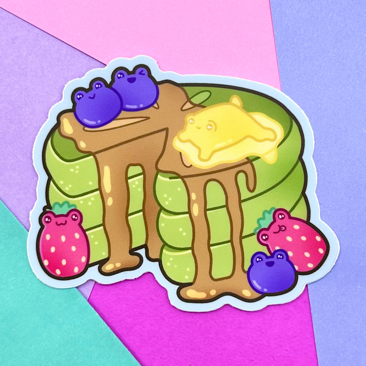 Froggy Pancakes Sticker