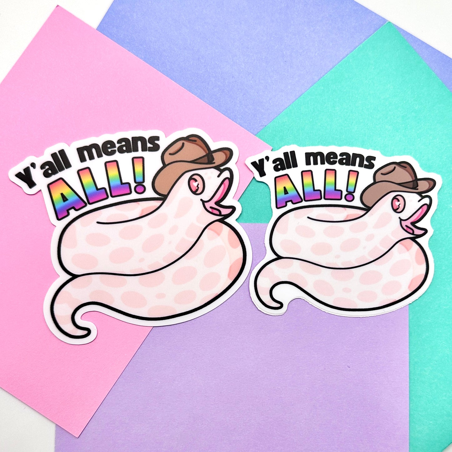 Y'all Means All Marshmallow Sticker