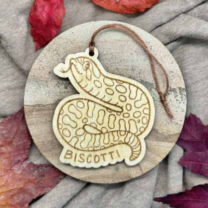 Customized Reptile Name Wooden Keychain