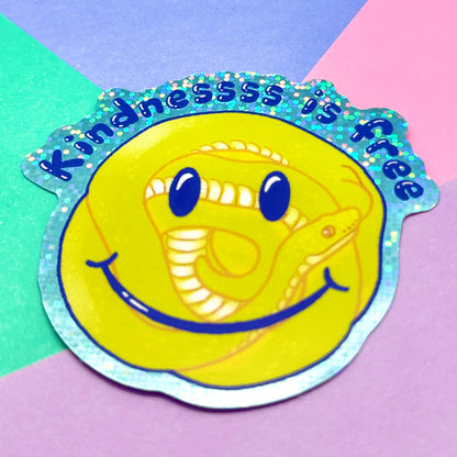 Kindness is Free Glitter Sticker