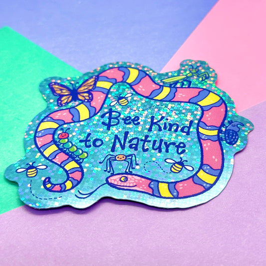 Bee Kind to Nature Glitter Sticker