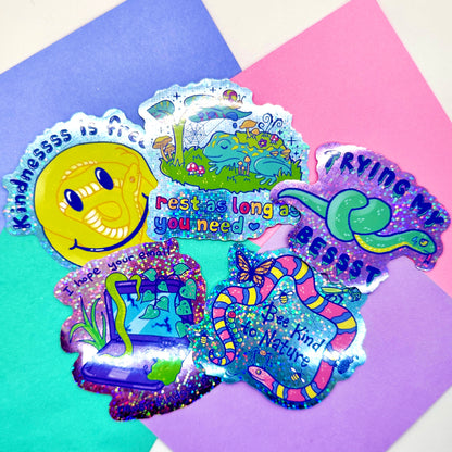 5-Count Glitter Sticker Pack