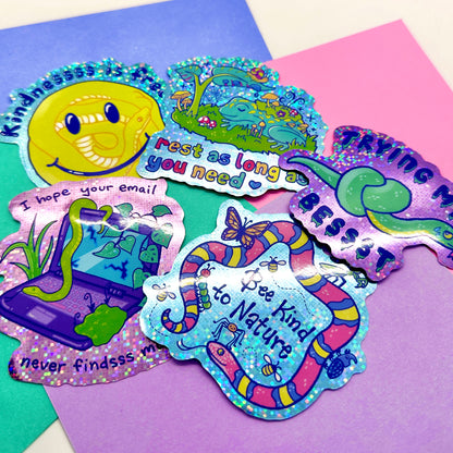 5-Count Glitter Sticker Pack