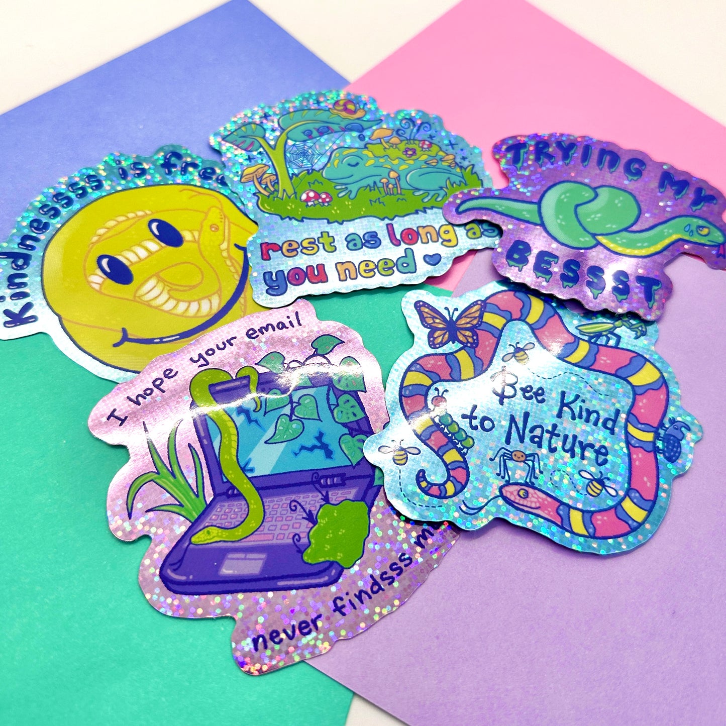 5-Count Glitter Sticker Pack
