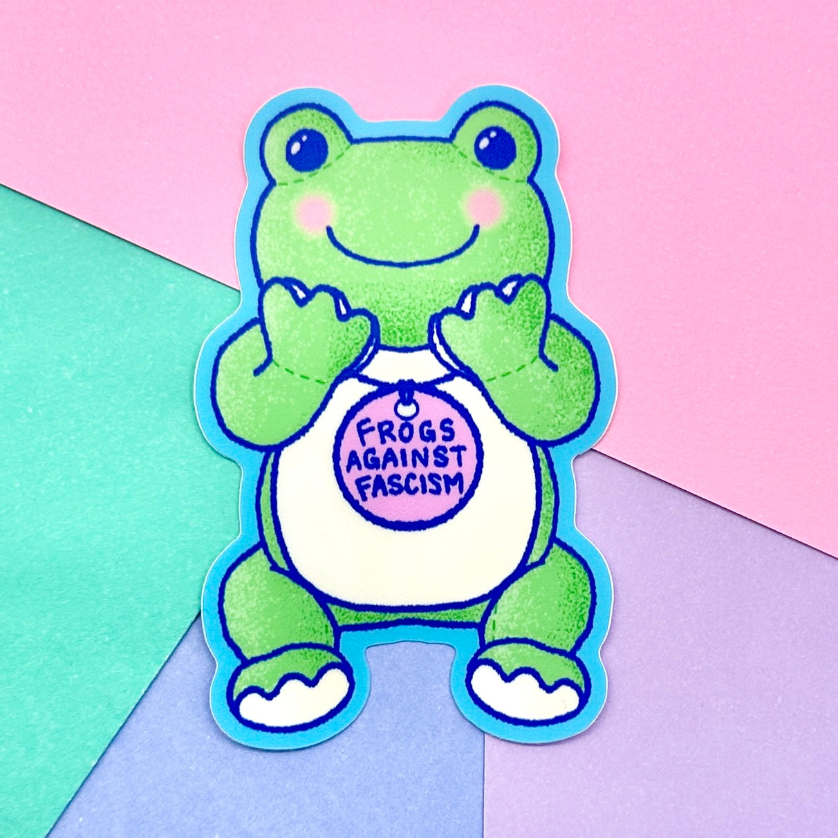 Frogs Against Fascism Sticker