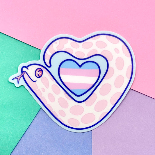 Trans Pride Heart Marshmallow Sticker