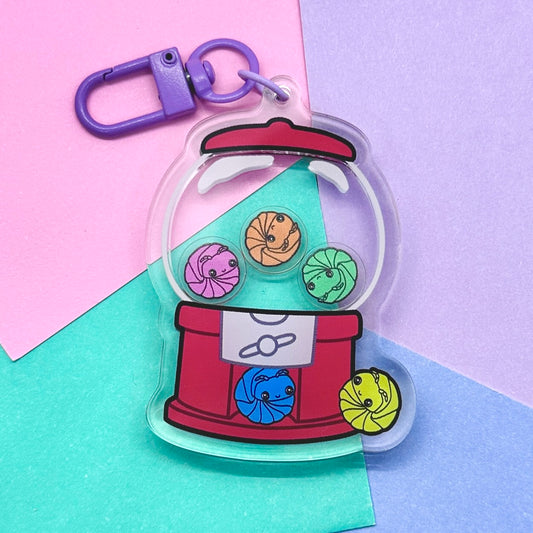 Isopod Gumball Machine Air Shaker Keychain