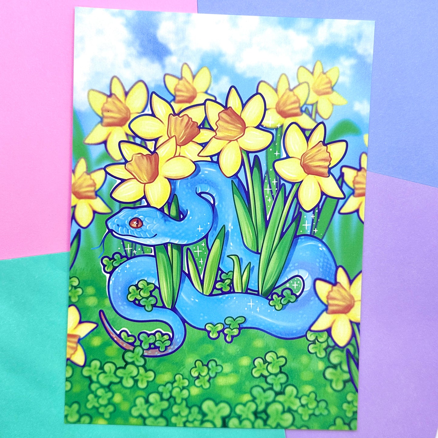 Flower Field Viper Art Print