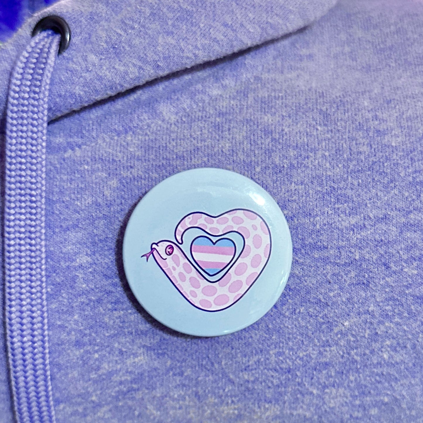 Trans Pride Heart Marshmallow Pin Button