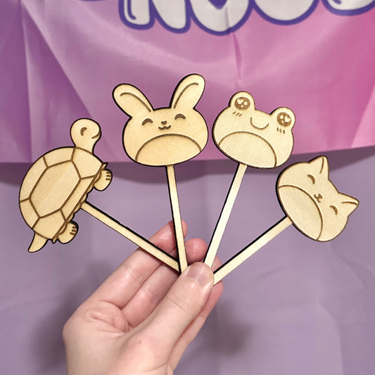 Cute Animal Wooden Plant Sticks