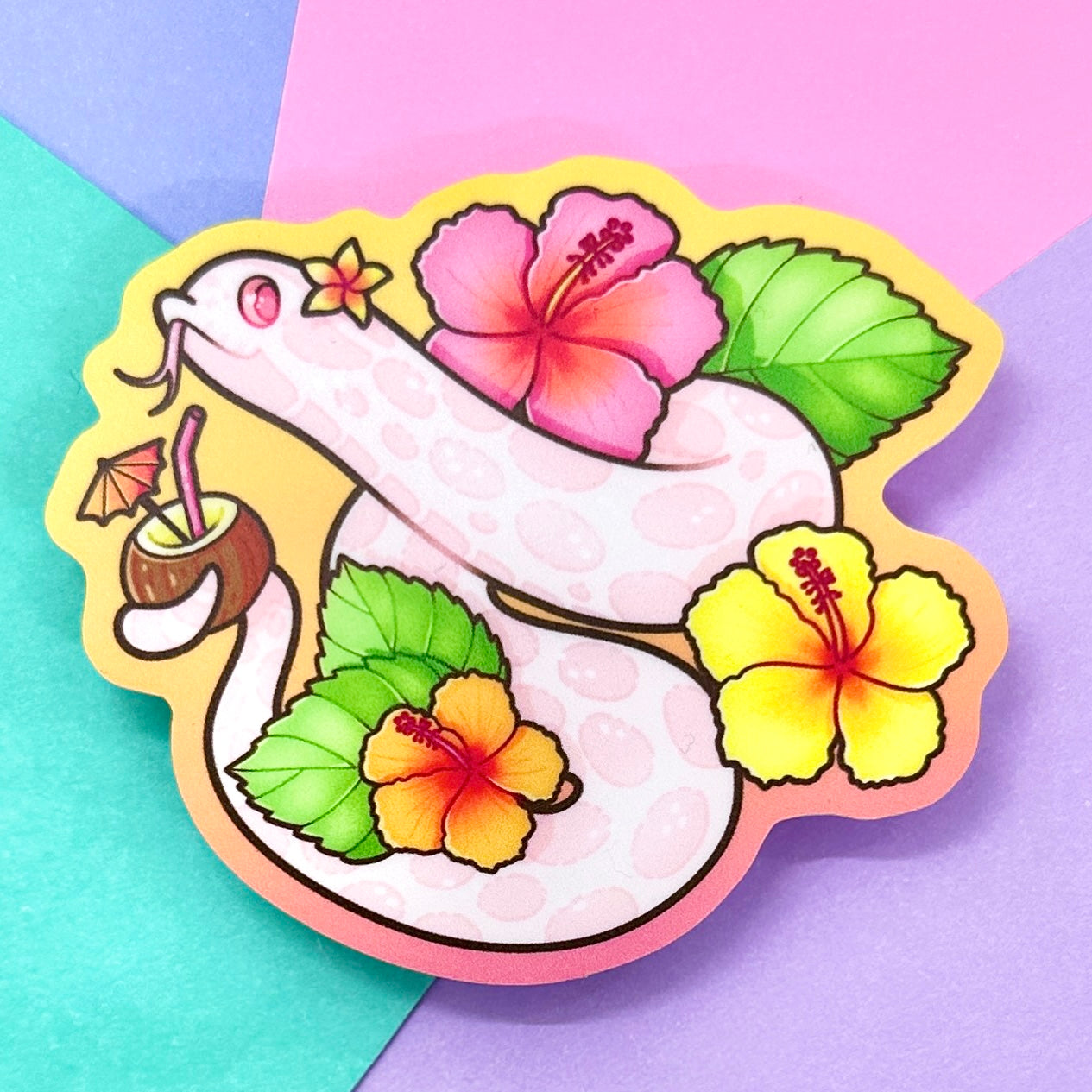 Hibiscus Marshmallow Sticker