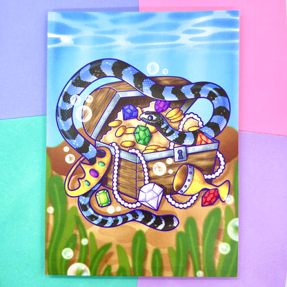 Sunken Treasure Sea Snake Art Print