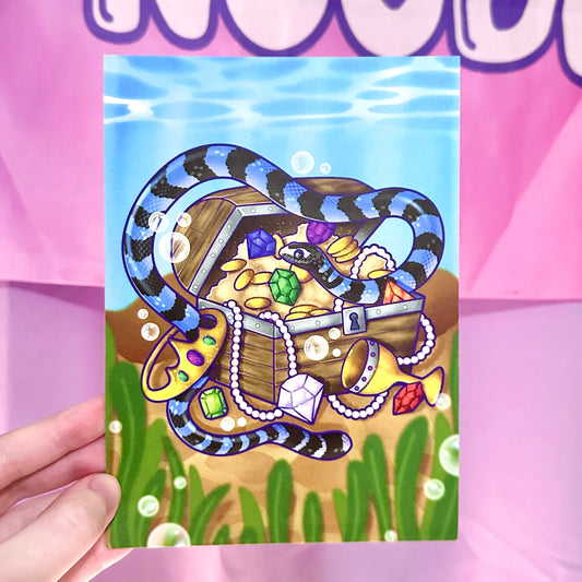 Sunken Treasure Sea Snake Art Print