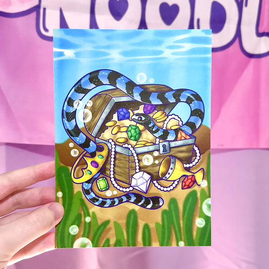 B-Grade Sunken Treasure Sea Snake Art Print