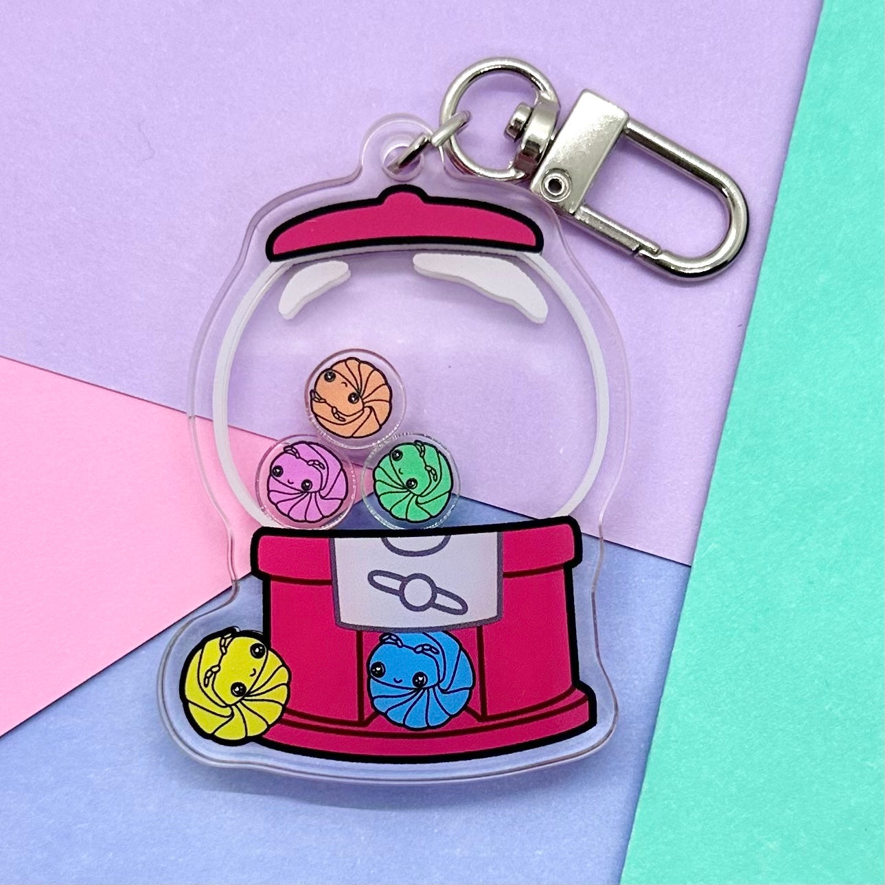 Isopod Gumball Machine Air Shaker Keychain