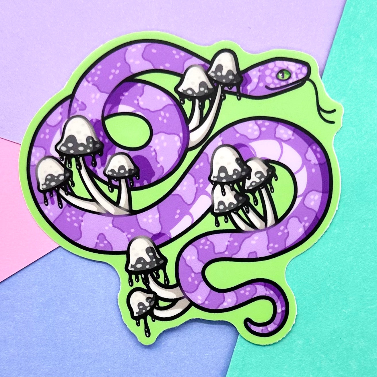 Mushrooms Snake Sticker