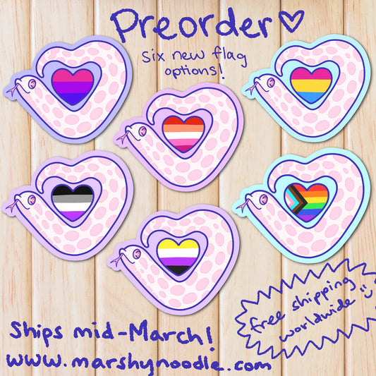 Pride Heart Marshmallow Stickers